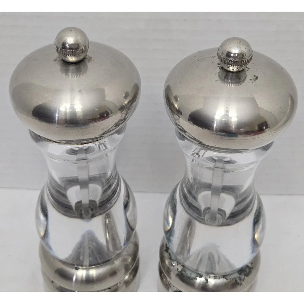 Vtg Olde Thompson Acrylic Salt Shaker/Pepper Mill, 8 Inch, See Descript - As Is